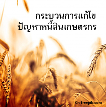 รายงานการศึกษา กระบวนการแก้ไขปัญหาหนี้สินเกษตรกรกรณีศึกษาสภาเครือข่ายองค์กรเกษตรกรแห่งประเทศไทย